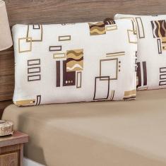 Jogo De Cama Malha Casal Quality 03 Peças - Avelã