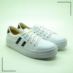 Tênis Casual FootFlex Feminino Leve Confortável Sapatenis, 36, Branco