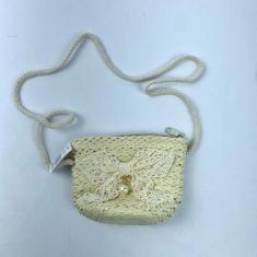 Bolsa Infantil Feminina Mini Bag Em Palha Sintética Transversal De Omb