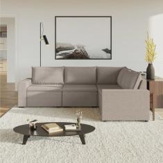 Sofá Modular de Canto 4 Módulos Zen Cabecasa Madeiramadeira