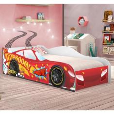 Cama Carro Kaboom Vermelho Solteiro