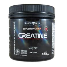Creatina Pura Black Skull 300g - Caveira Preta, 300g, Sem Sabor