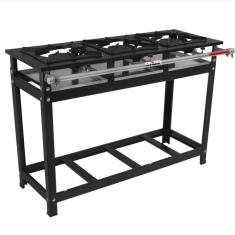 Fogão 3 Bocas Simples Kenok Alta Pressão Super 40 Fasu3b.408