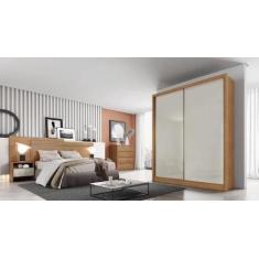 Guarda Roupa Solteiro 2 Portas 3 Gavetas Virtus - Cumaru Fendi - Móvei