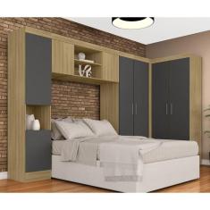 Guarda Roupa Casal Modulado Maeve Boreal/grafite - Móveis Arapongas - 