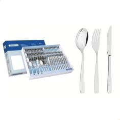 Tramontina 66950520 Faqueiro Aço Inox com Faca para Churrasco com 84 Peças, Prata