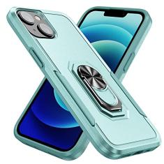 SORAKA Capa para iPhone 15 com anel de apoio para os pés Capa rígida de PC Capa de TPU macio para amortecedores Capa iPhone 15 Capa robusta