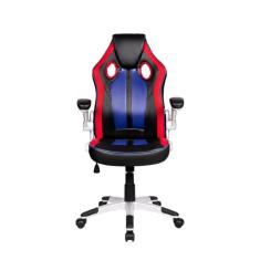 Cadeira Gamer Pel-3009 Couro Sintético Preta, Vermelha E Azul - Pelegrin