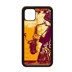 Capa Sax Jazz Music Street Culture para iPhone 12 Pro Max para Apple Mini Mobile Case