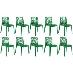 Kit 10 Cadeiras Gruvyer Verde