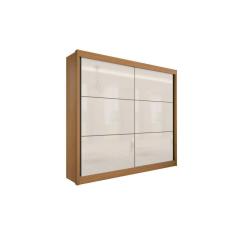 Guarda Roupa Casal 2 Portas 6 Gavetas Cancun Cinamomo Off White - D` Doro Móveis