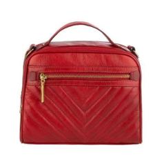 Bolsa de mão em couro estampado Lara Feminina-Feminino