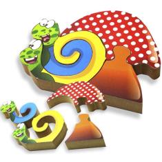 Quebra Cabeça Zoo Filhotes Caracol - Maninho Artesanatos