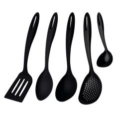 Jogo de Utensílios Tramontina Ability em Nylon Preto 05 Peças, Preto, 