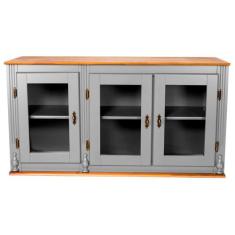 Armário de Cozinha Aéreo Copenhagen de Madeira 120 cm com 3 Portas de 
