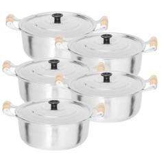 Jogo 5 Panelas Caçarola Alumínio Batido Fundido Grosso N 30 - OkayShop