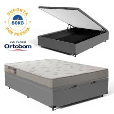 Cama Box Baú Com Colchão De Espuma Ortobom Light Liso Viúva 1