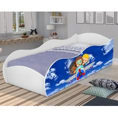 Cama Carro  quarto Infantil MDF com proteção lateral adesivada persona