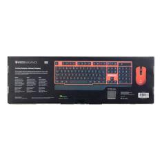 Kit Teclado E Mouse s/ Fio Kross Vermelho E Preto Ke-km553v1