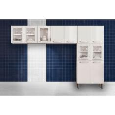 Kit de Cozinha Completa 3 Peças Evidence (2 Armários + 1 Paneleiro) CPT53 Branco - Bertolini