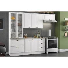 Cozinha Modulada Henn Americana 5 Peças (2 Armários + 1 Balcão + 2 Complementos) C5P13 Branco