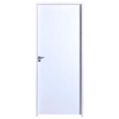 Kit Porta De Madeira Lisa Primer 210x72cm Batente 15cm Branco