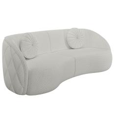 Sofá Decorativo Com Almofadas 3 Lugares 288cm Tressê Zion M22 Linho Cru - Mpozenato