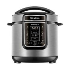 Panela de Pressão Elétrica Mondial 6L Digital Master Cooker PE-60-6L-I Preto/Inox 220V
