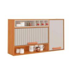 Armário Aéreo de Cozinha Itatiaia 2 Portas Off White Nápoles