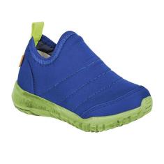 Tênis Infantil Menino LED Flex Light Azul Royal Amarelo Neon Kidy 020-0175-Masculino