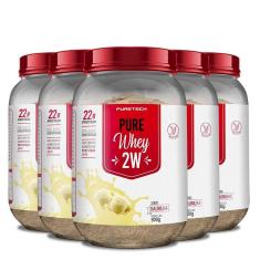 Kit 5x Whey Protein 2W 900g - PureTech-Unissex