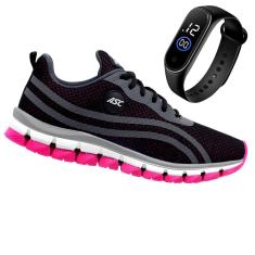 Tênis Acsencion Esportivo Lege 21 Cross Academia Caminhada Treino + Relógio Casual Digital-Unissex