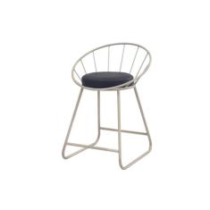 Banqueta Sunset Baixa Cadeira Metal Champanhe Luxo - Studio Metal Made