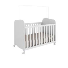 Berço Infantil Americano Uli Móveis Peroba Branco Brilho