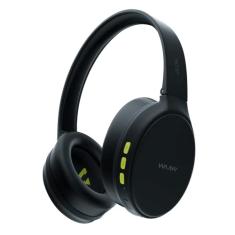 Fone de Ouvido WAAW by ALOK SENSE 200HB Headphone Bluetooth, Microfone e Toque inteligente, Conexão Multipontos, Preto e Verde, Regulável