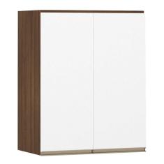 Armário Para Cozinha 60 Cm 2 Portas Dourado C/ Branco Polar