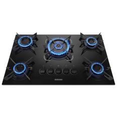 Cooktop Itatiaia Electra 5 Bocas Com Tripla Chama Mesa de Vidro e Acendimento Superautomático Preto Bivolt