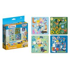 Quebra-Cabeça 4 cenas Bugs Bunny Looney Tunes 16 peças Xalingo
