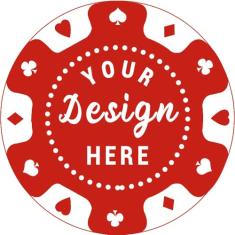 pensoda 100 fichas de pôquer de plástico personalizadas, impressas com seu texto e logotipo personalizados, para pôquer Texas Hold'em, clube de cartas ou jogos de pôquer noturnos, fichas de bebida ou