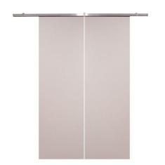 Porta De Correr Dupla Branco Prime Kit Alumínio 210x160 - Vanin