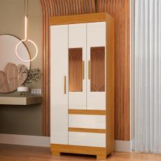 Guarda-Roupa De Solteiro Argentina Com Espelho 3 Portas Linhamobília