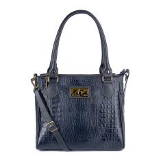 Bolsa de couro com divisórias croco Tiffy
