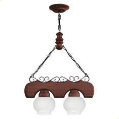 Lustre Muller Canga 2 Lâmpadas Envelhecido 402E - Luminárias Muller