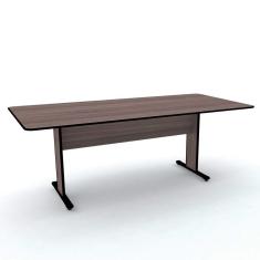 Mesa De Reunião Retangular Pandin Maxxi - Walnut/Preto