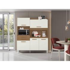 Armário Cozinha Compacta Isis 5 Portas 2 Gaveta Atacama Off White - Aramóveis