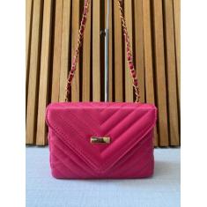 Bolsa bolsinha feminina de mão e ombro com alça corrente resistente - 