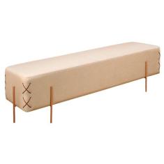 Recamier Eros Luxo Base Bronze Castellar Móbile, Bege Claro