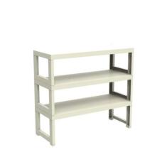 Estante Quadra com 3 Prateleiras - Organize, Fendi