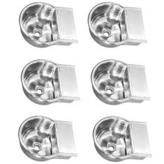 Kit 6 Bebedouro Automático Animais Cães Suíno Alumínio 4 L - ALUMINIO 