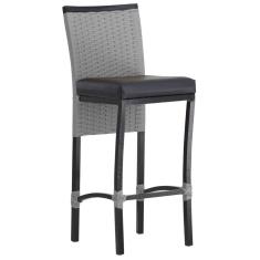 Banqueta Cannes em Alumínio Corda Náutica Para Edícula, Balcão, Mesa de Jantar Trama